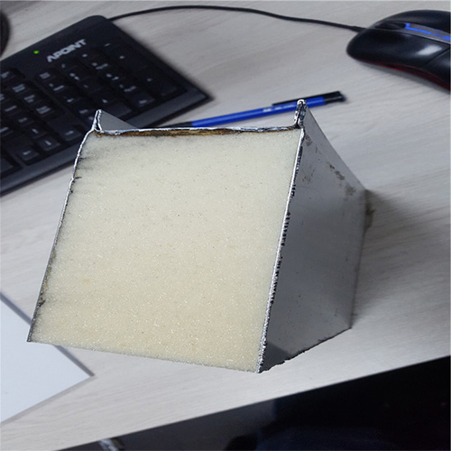 A closed-up of part of PU Sandwich Panel