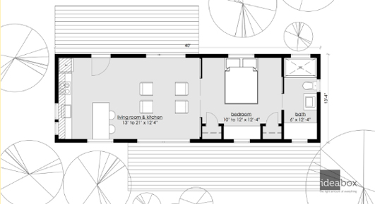 Minibox Prefab Home Floor Plan