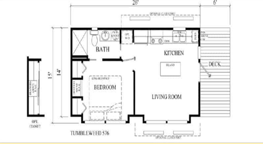 Tumbleweed tiny house floor plan
