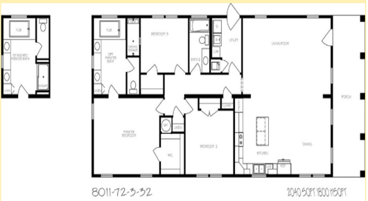Rosemary Cottage Floorplan 1