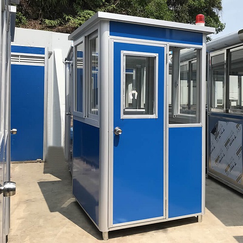 Prefab security guard house in blue