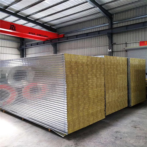 Rock Wool Sandwich Panels in a factory