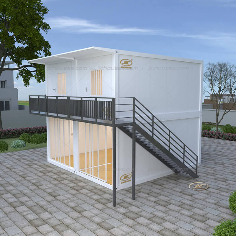 two layers detachable flat pack container house
