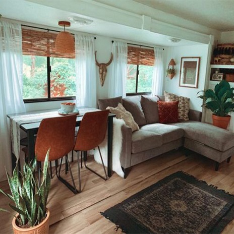 Living room of tiny house