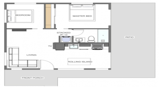 Big Sky 600 prefab house floorplan