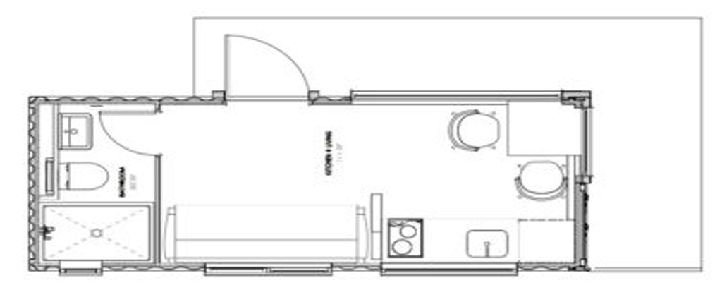 TAYNR container home floor plan