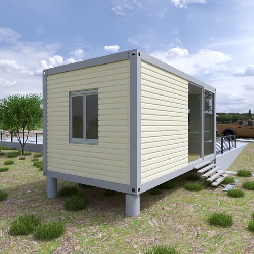 A prefab home on wheels outdoor